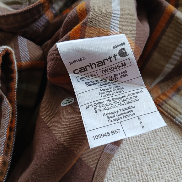 carhartt ♡ rugged flex relaxed flannel shirt small - Picture 7 of 9